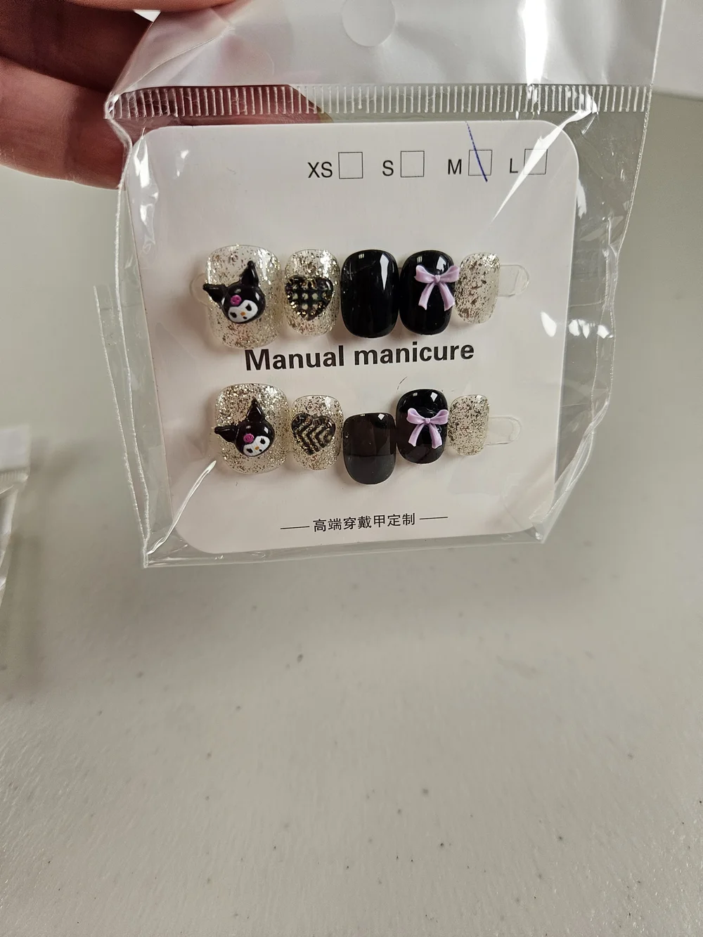 Hello Kitty & Kuromi Accent Press-On Nail Set 2 Sets Brand New